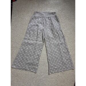 Cherishh Womens Polka Dot Linen Wide Leg Pants Italy euro summer laggenlook S/M